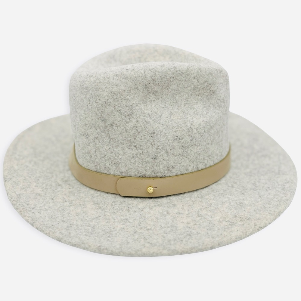Lack of Color Womens M THE MACK Wool Fedora Hat Grey Wide‎ Brim Australian Boho